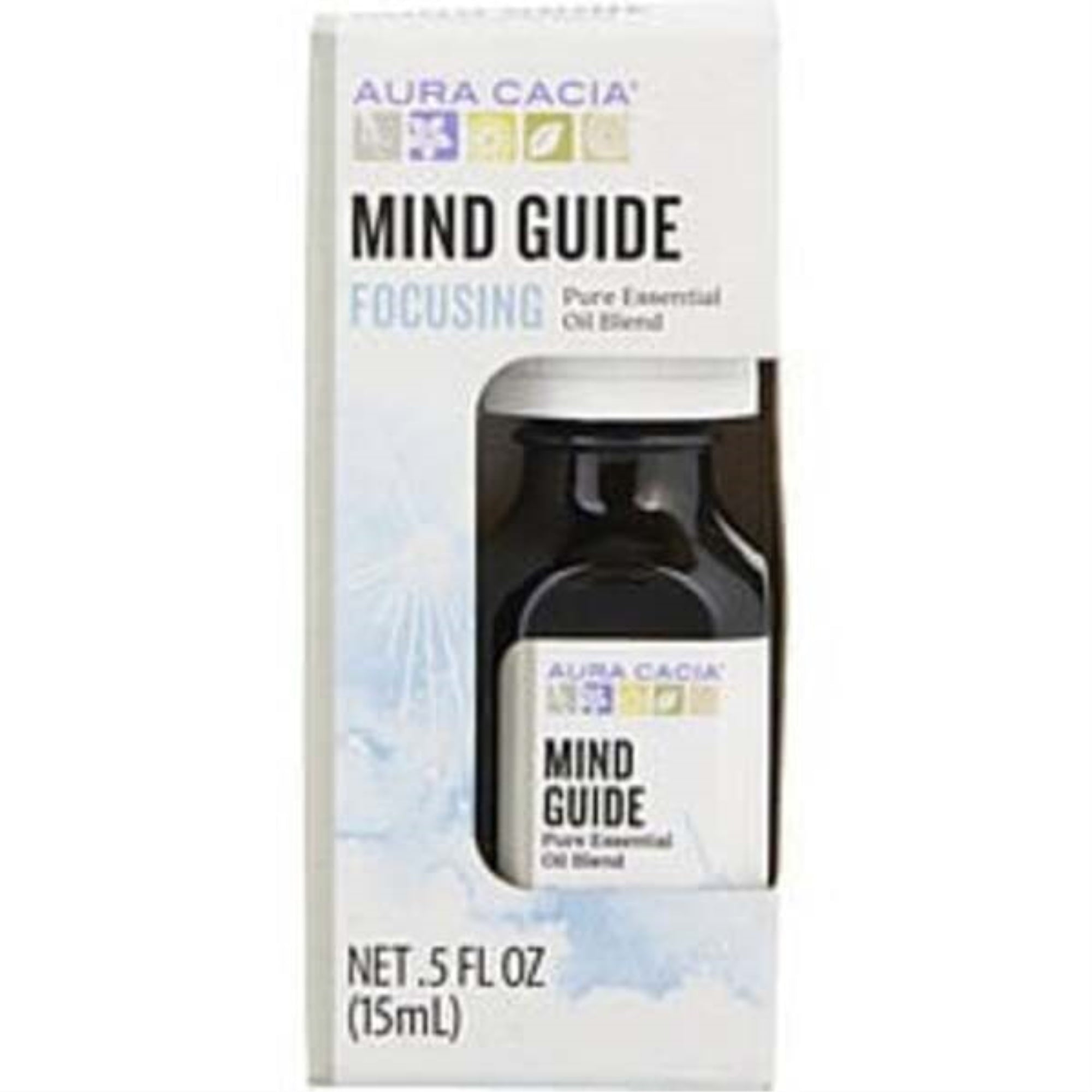 Aura Cacia Mind Guide Focusing Pure Essential Oil Blend 0.5 oz Bottle