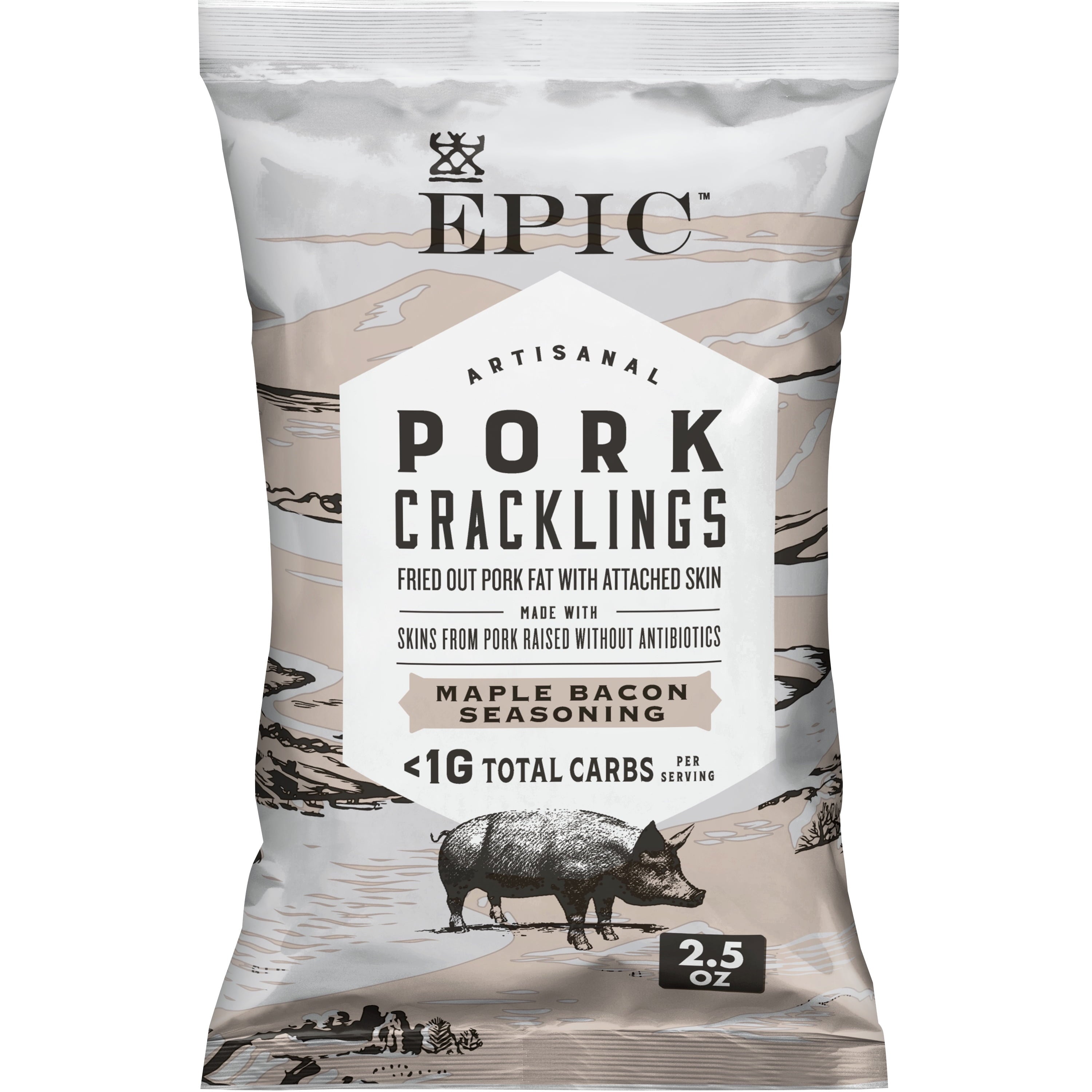 Epic Pork Cracklings Maple Bacon Seasoning 2.5 Oz Bag