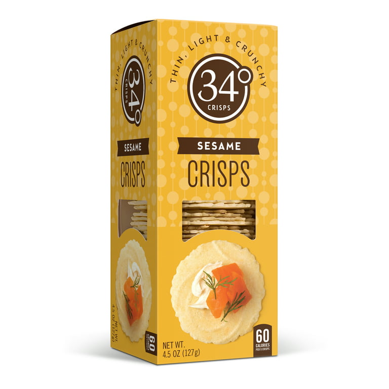 Wholesale 34 Degrees Sesame Crisps 4.5 Oz Box- Bulk