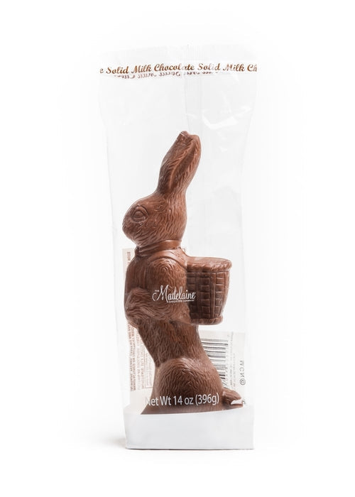 Madelaine Chocolate 14 Oz. Standing Rabbit Cello Bag (8¾")