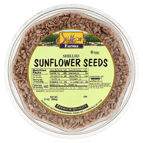 Setton Farms Sunflower Shelled Roasted and Salted 16 Oz Tub