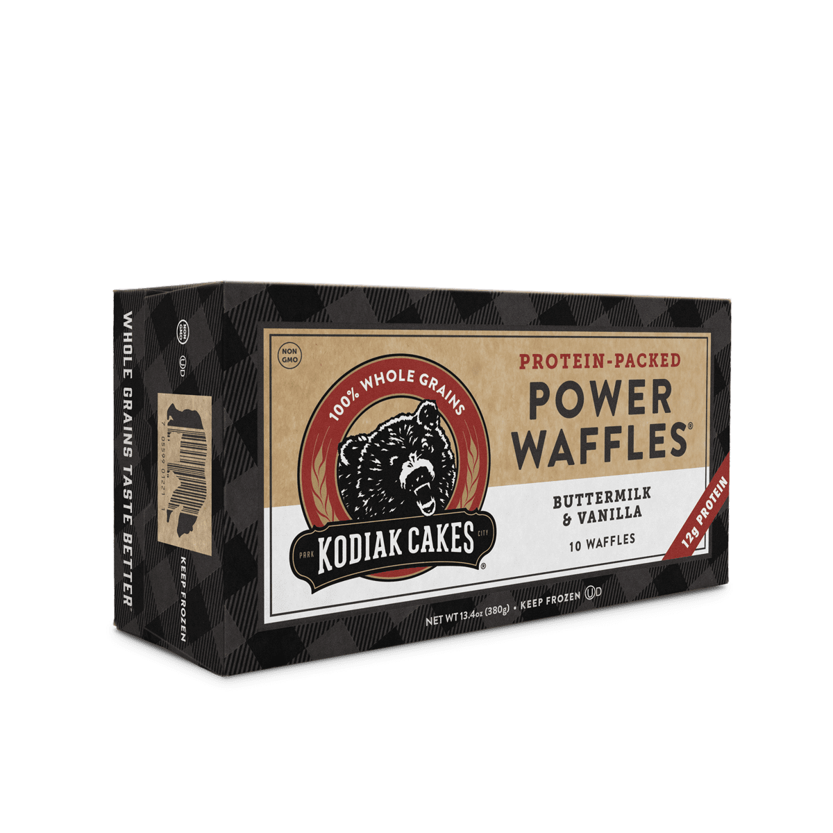Kodiak Power Waffles Buttermilk & Vanilla 13.4 Oz Box