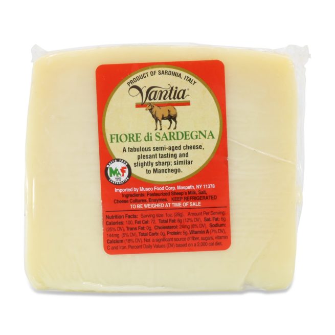 Wholesale Vantia Fiore di Sardegna – Piece Cheese 9 OZ-18ct Case Bulk