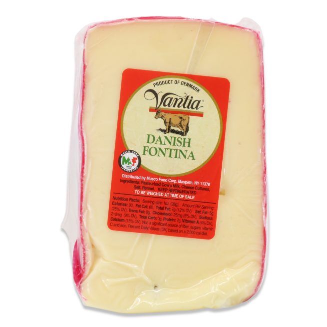 Vantia Danish Fontina – Piece Cheese 9 OZ