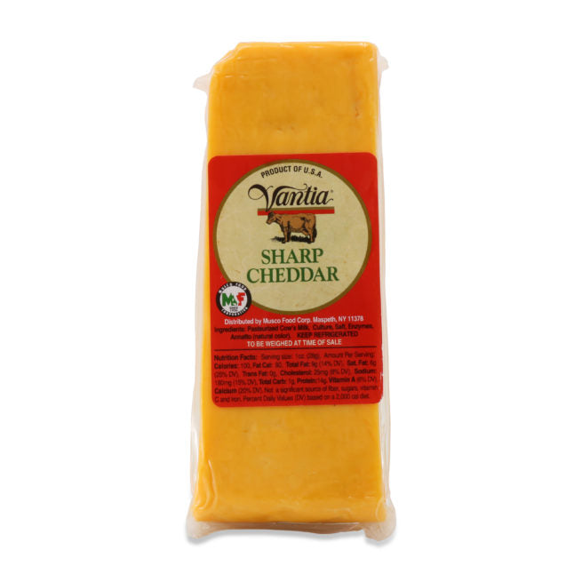 Vantia Sharp Cheddar – Piece Cheese 9 OZ