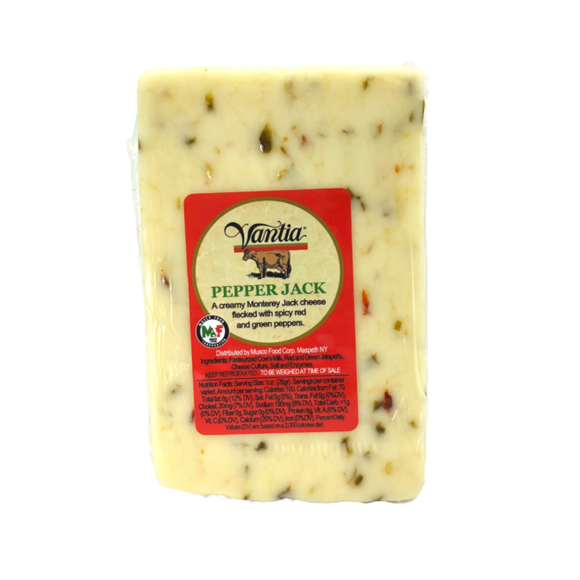 Wholesale Vantia Pepper Jack Piece Cheese 9 oz- Bulk