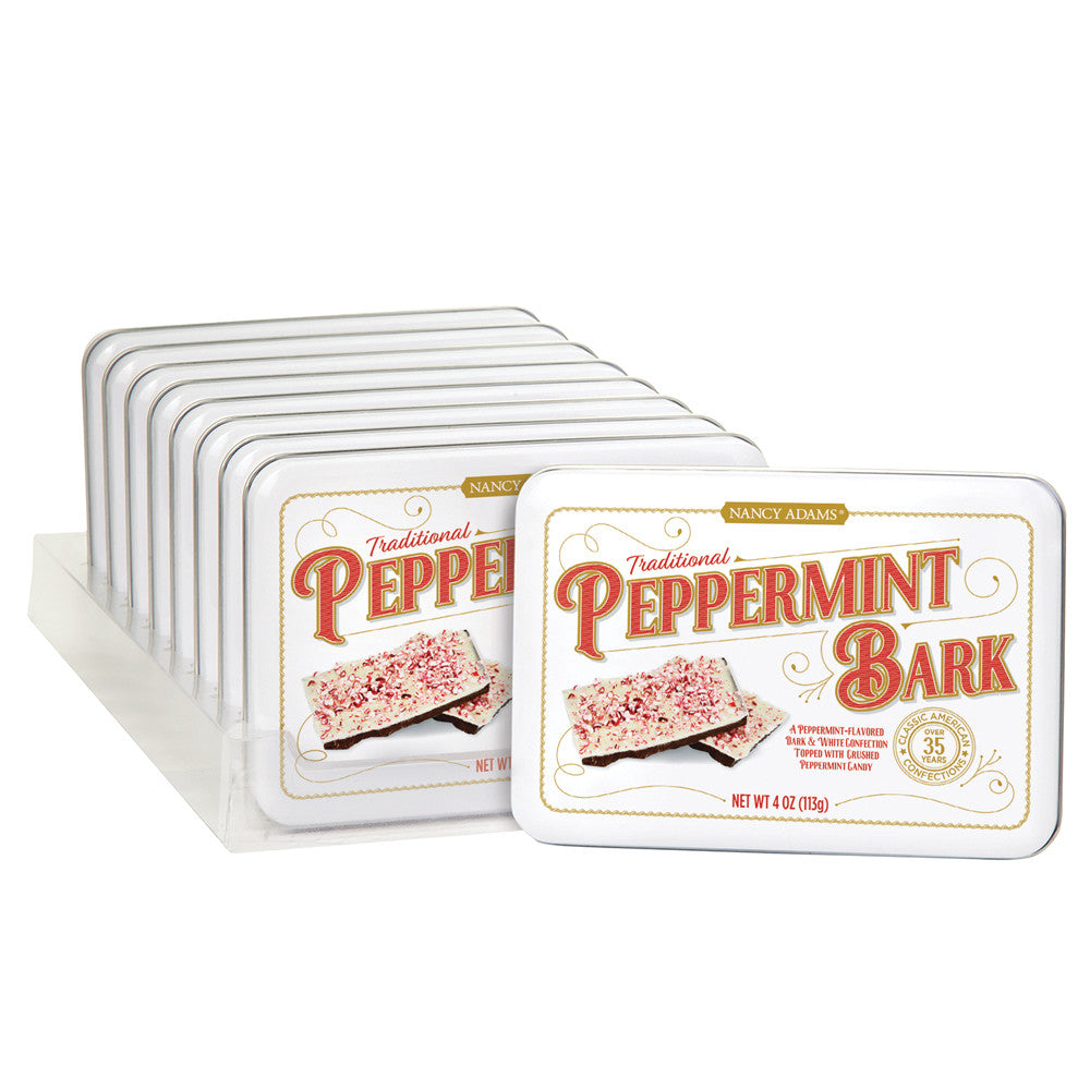 Wholesale Nancy Adams Peppermint Bark 4 Oz Tin-9ct Case Bulk