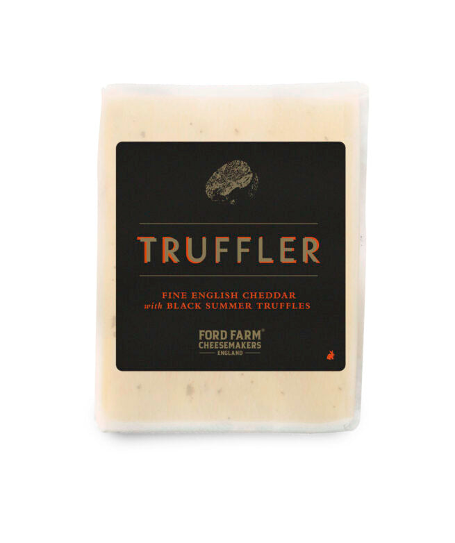 Wholesale Ford Farm Farmhouse Cheddar with Truffles – Piece Cheese 190 Gram-12ct Case Bulk