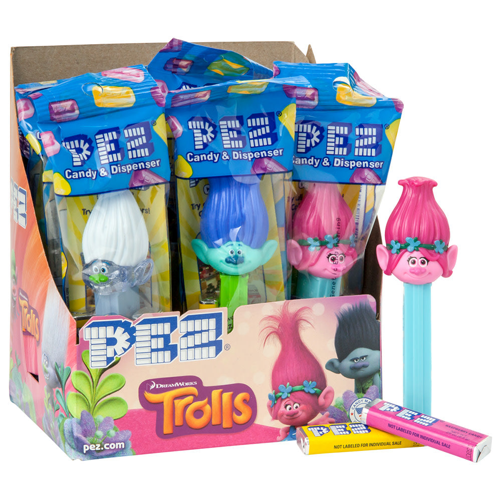 Wholesale Pez Trolls Assortment 0.58 Oz- Bulk