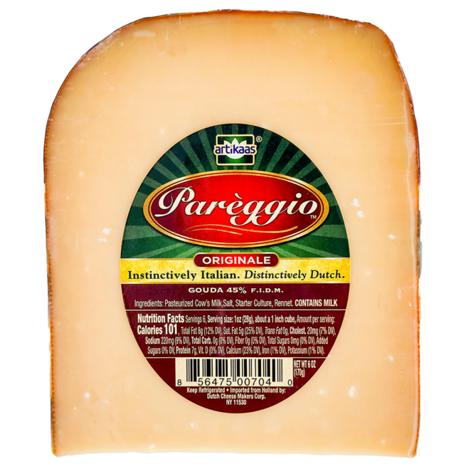 Wholesale Artikaas Pareggio Cheese Pre-Cut 6 OZ-12ct Case Bulk