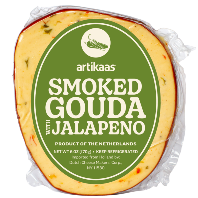Wholesale Artikaas Smoked Gouda with Jalapeno Cheese 6 oz- Bulk
