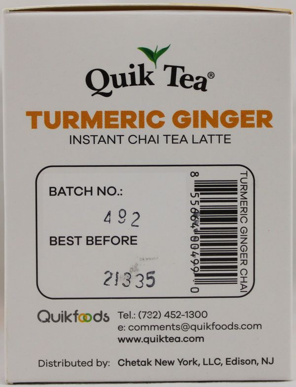 Wholesale Quik Tea Turmeric Ginger Chai 8.5 oz- Bulk
