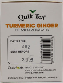Wholesale Quik Tea Turmeric Ginger Chai 8.5 oz- Bulk