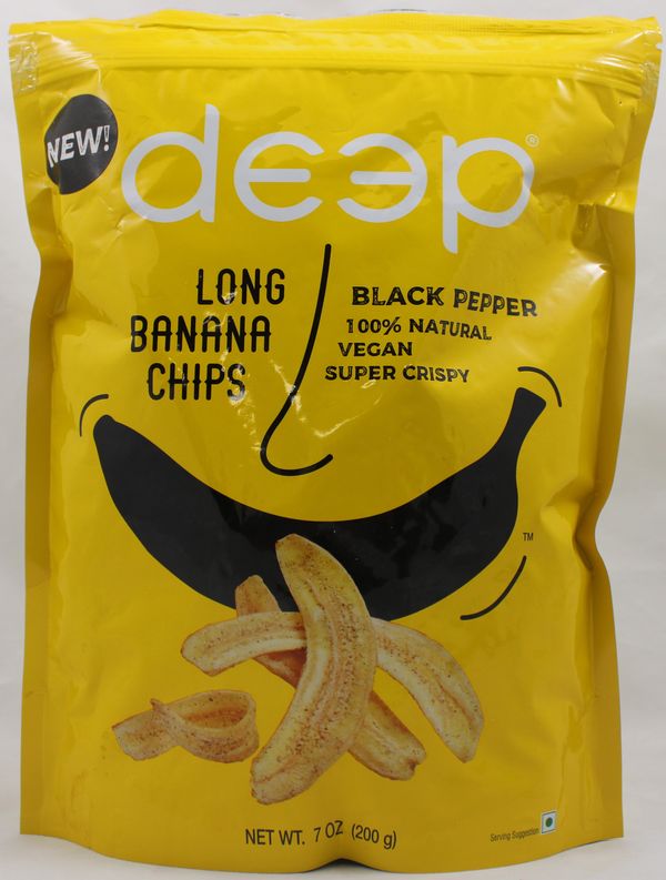 Deep Black Pepper Long Banana Chips 7 Oz