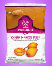 Wholesale Deep Frozen Kesar Mango Pulp 14.1 oz- Bulk