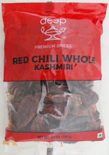 Deep Red Chili Whole Kashmiri 3.5 oz
