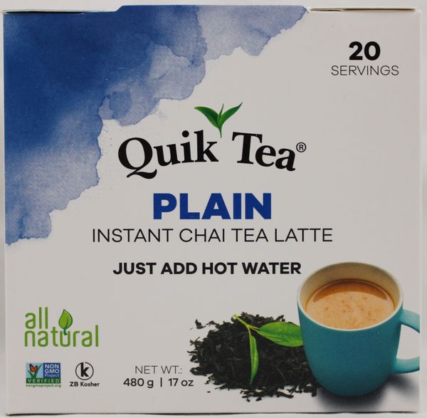 Wholesale Quik Tea Plain Chai 17 oz- Bulk
