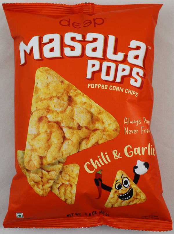 Deep Masala Pops-Chili & Garlic 2.8 Oz