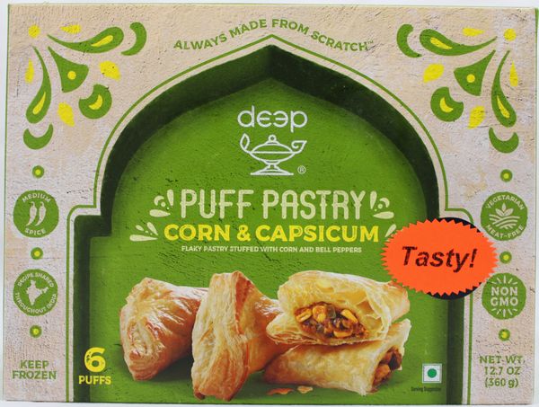 Deep Corn Capsicum Puff (6 pcs) 12.7 Oz