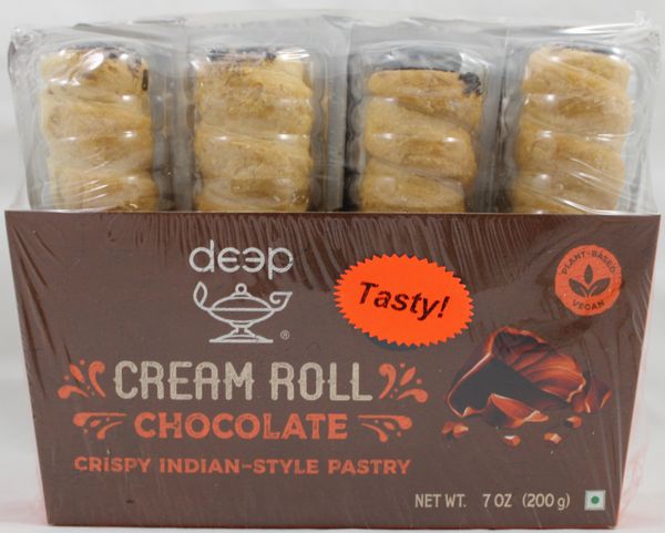 Deep Cream Rolls Chocolate 4 pcs 7 Oz