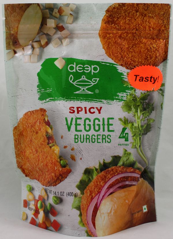 Wholesale Deep Spicy Veggie Burgers 4 pc 14.1 Oz-18 Ct Case Bulk