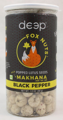 Wholesale Deep Black Pepper Makhana 3.2 Oz- Bulk