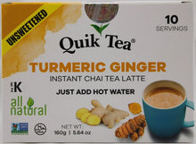 Wholesale Quik Tea Unsweetened Tumeric Ginger Chai 5.64 oz- Bulk