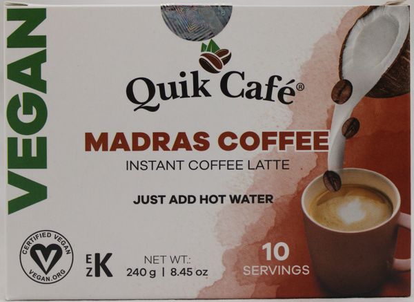 Wholesale Quik Tea Vegan Madras Coffee 8.5 oz- Bulk