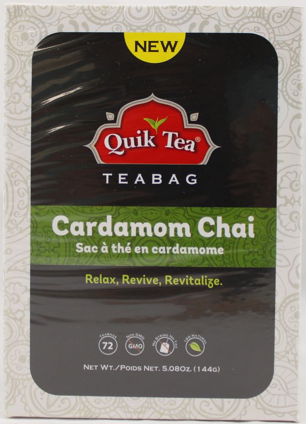 Wholesale Quik Tea Cardamom Tea Bag 5.08 oz- Bulk