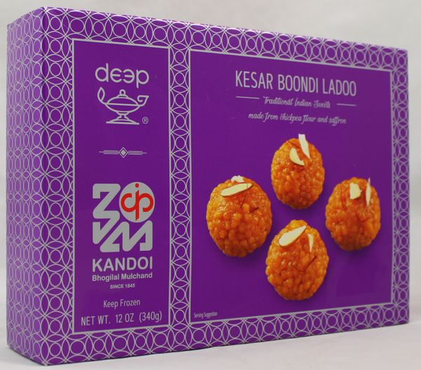 Wholesale Deep Kesar Boondi Ladoo 12 Oz-12 Ct Case Bulk