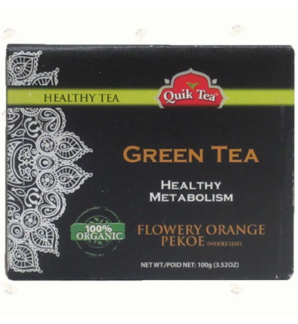 Wholesale Quik Tea Org Green Leaf Tea 3.5 oz- Bulk