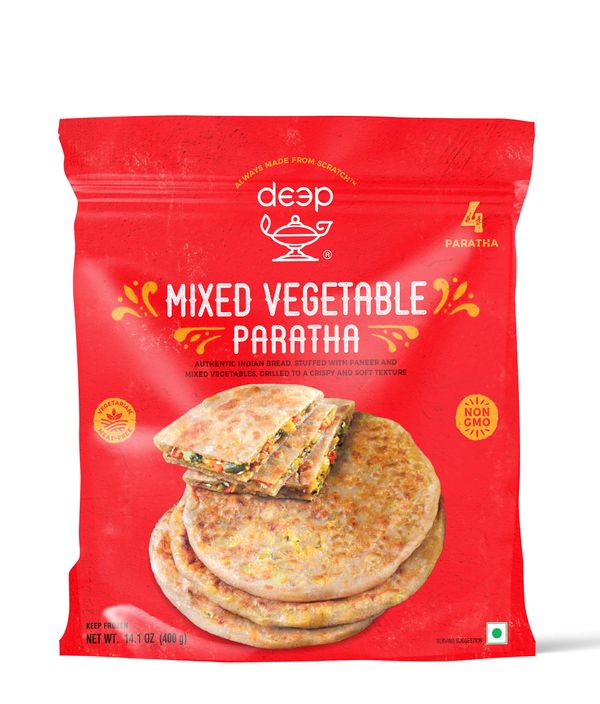 Deep Mixed Vegetable Paratha 4pc 14.1 oz