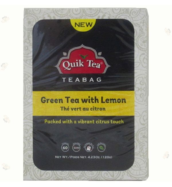 Wholesale Quik Tea Green Tea with Lemon Tea Bags 4.23 oz- Bulk