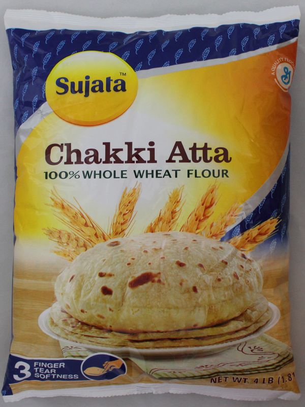 Wholesale Sujata Chakki Atta (Whole Wheat Flour) 4 lb- Bulk