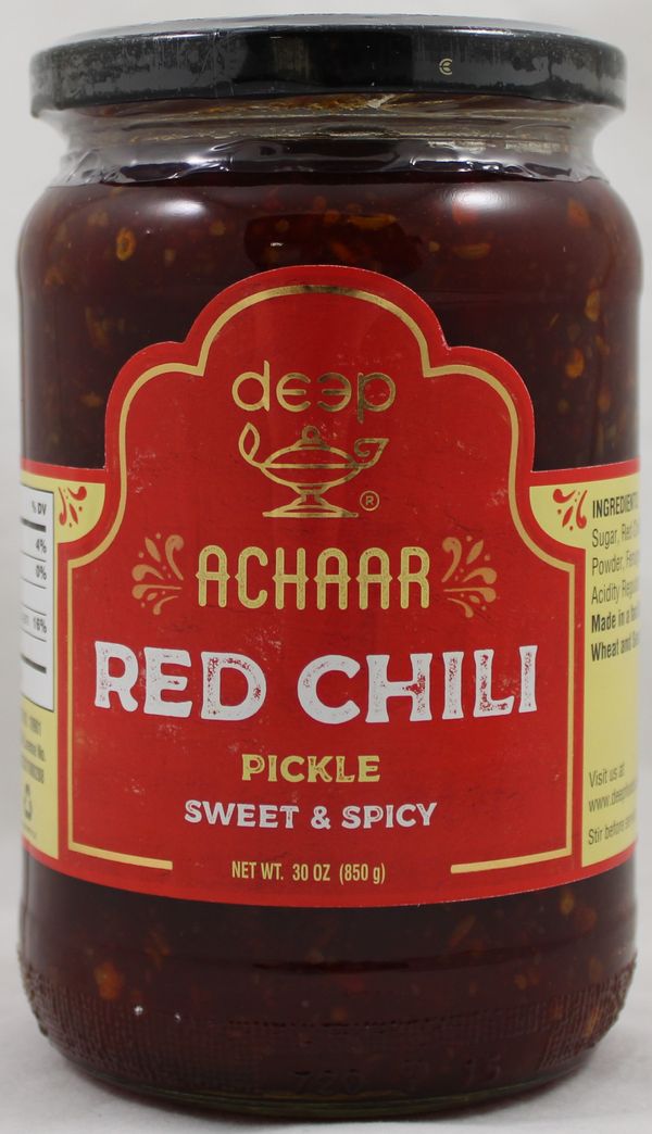 Wholesale Deep Sweet Red Chili Pickle 30 oz- Bulk
