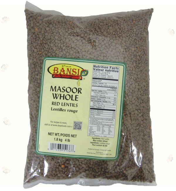 Wholesale Bansi Masoor Whole 4 lb- Bulk