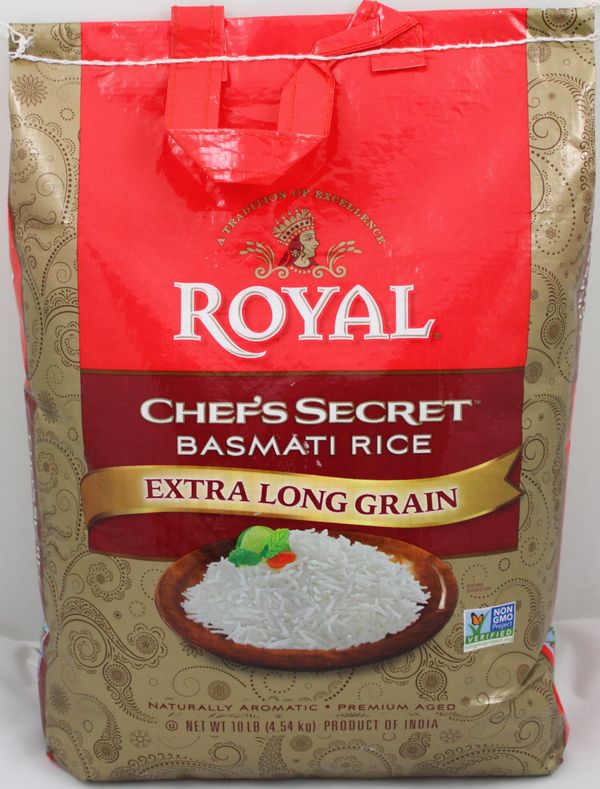 Wholesale Royal Chef's Secret ExtraLong Basmati Rice 10 lb- Bulk