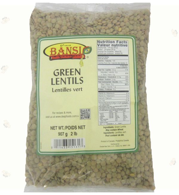 Wholesale Bansi Green Lentils 2 lb- Bulk