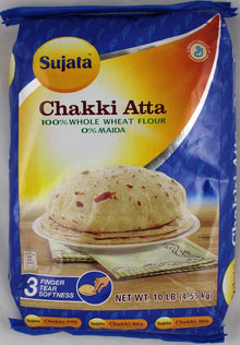 Wholesale Sujata Chakki Atta (Whole Wheat Flour) 10 lb- Bulk