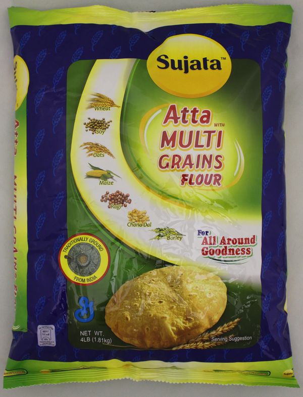 Wholesale Sujata Atta with Multigrains Flours 4 lb- Bulk