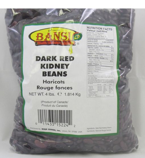 Wholesale Bansi Dark Kidney Beans 4 lb- Bulk
