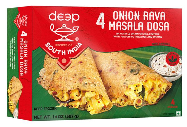 Deep Onion Rava Masala Dosa 4pc 14 oz