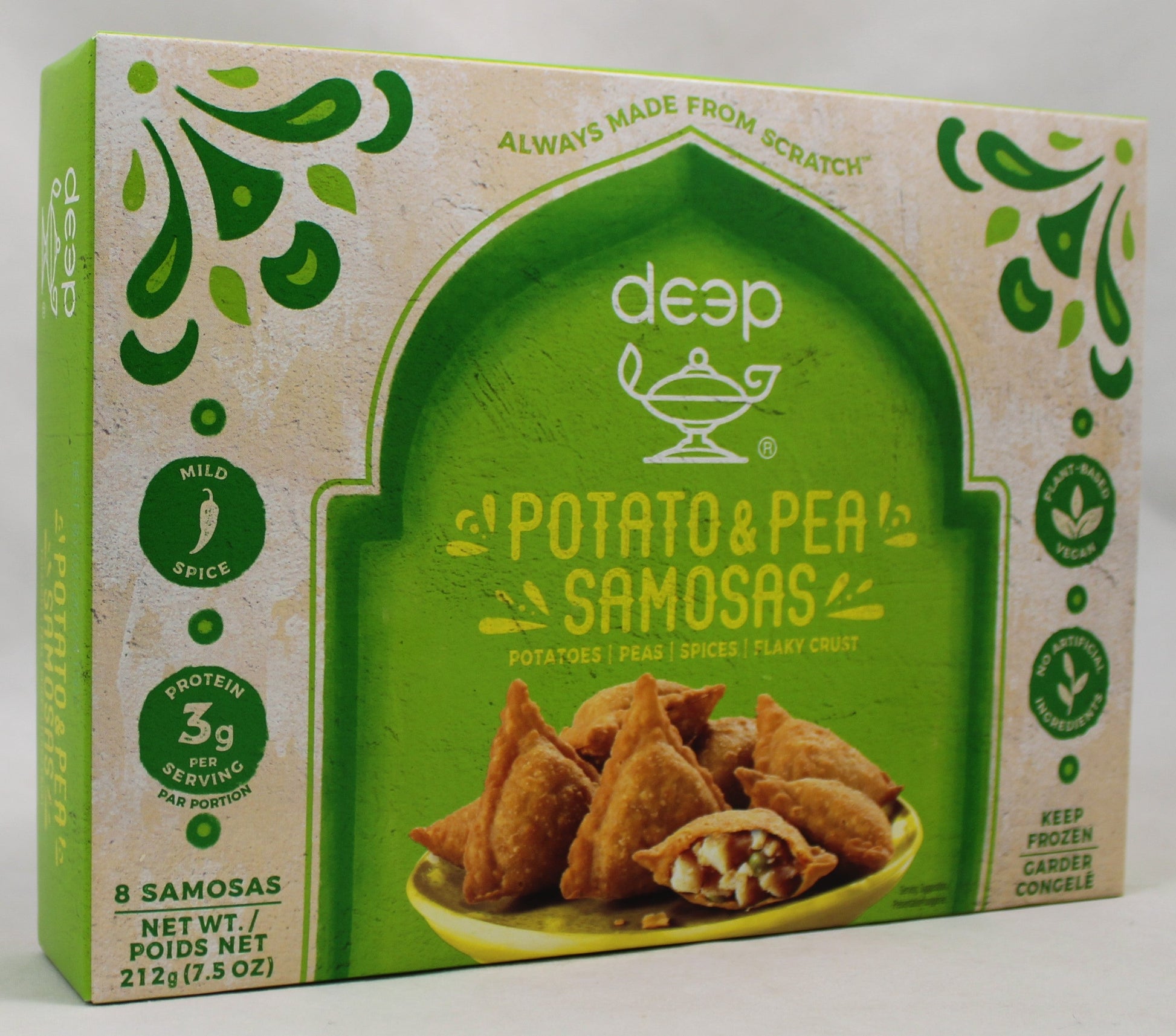 Wholesale Deep 8 Veg Samosa 7.5 oz- Bulk