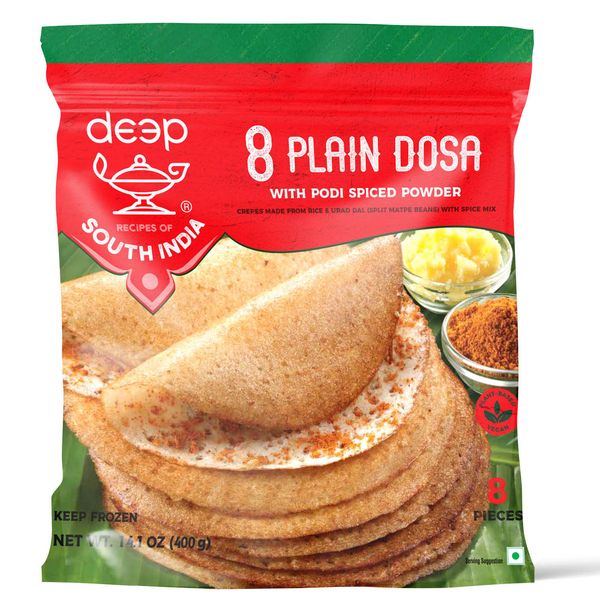 Wholesale Deep 8 Plain Dosa w Podi Spiced Powder 14.1 Oz- Bulk