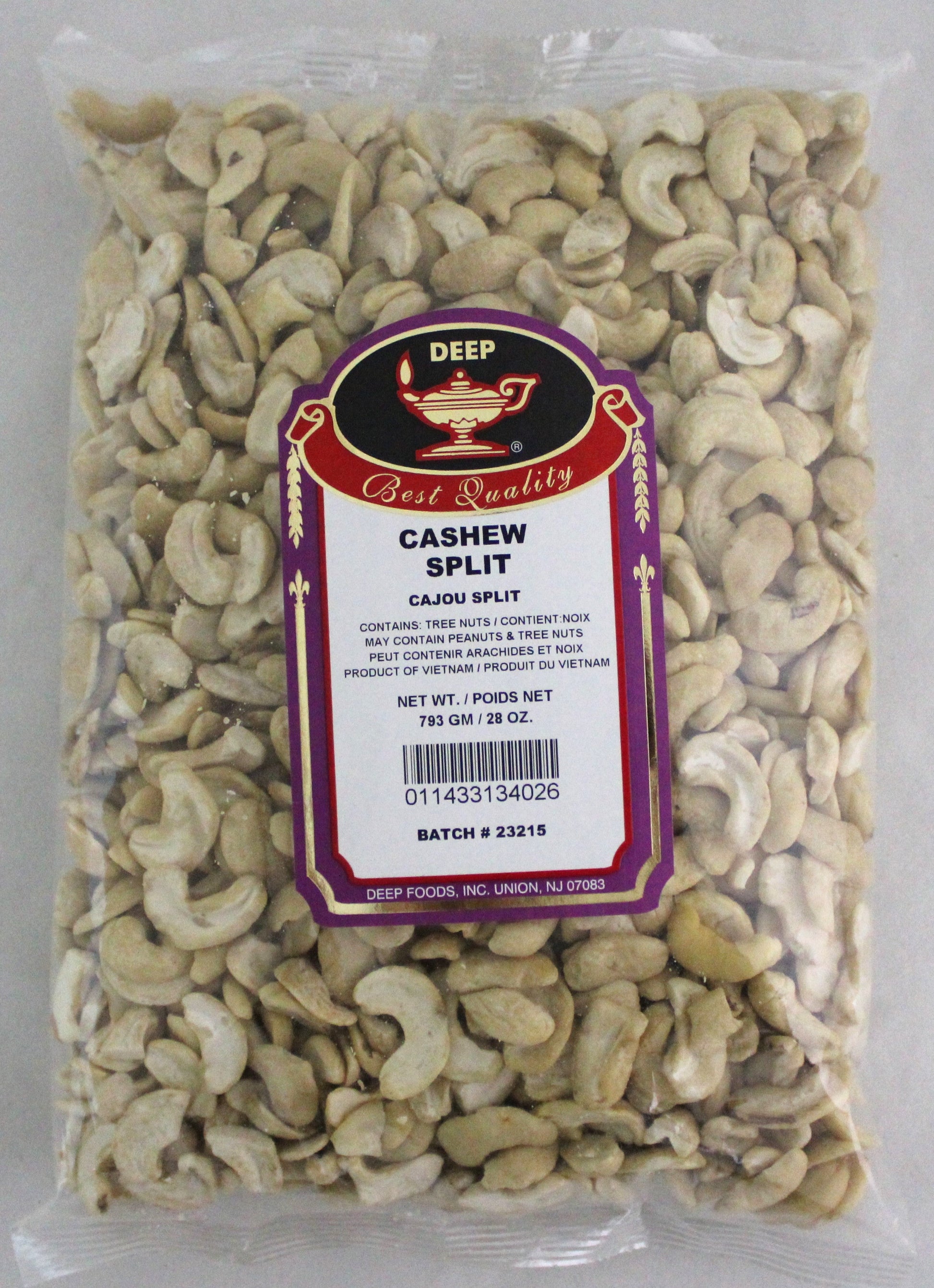Wholesale Deep Cashew Split 28oz- Bulk