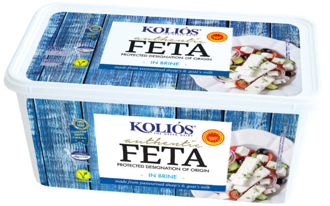 Wholesale Kolios Greek Feta Cheese 4.5 LB-2ct Case Bulk