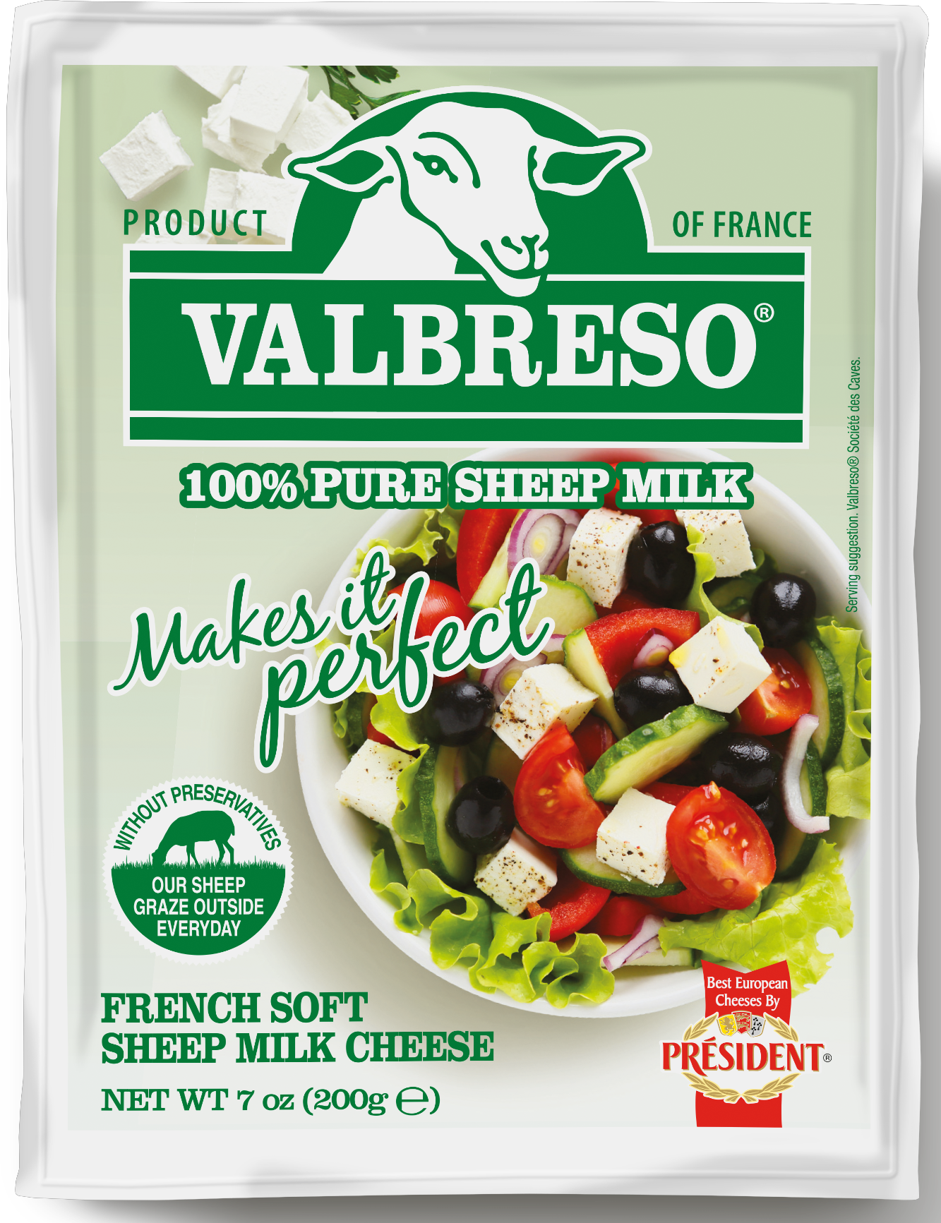 Wholesale Valbreso Soft Sheep’s Milk Cheese 7 Oz-12ct Case Bulk