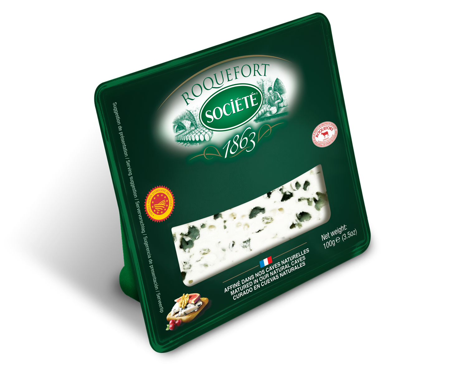 Wholesale Societe Roquefort Societe Piece Cheese 100 g- Bulk