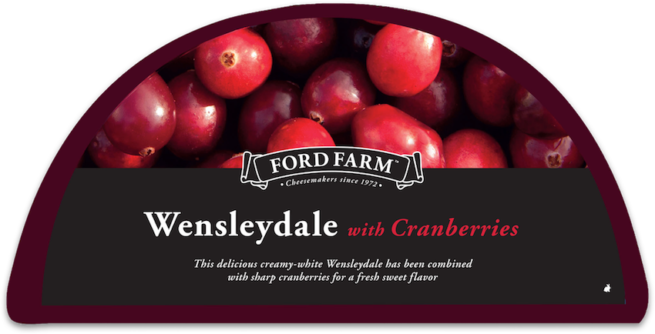 Wholesale Ford Farm Wensleydale with Cranberries Cheese 3 LB-2ct Case Bulk