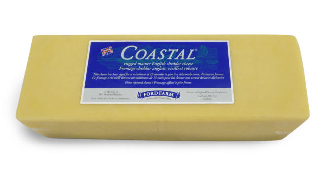 Wholesale Ford Farm Coastal Cheddar Cheese 11 LB-1ct Case Bulk